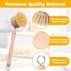 Bamboo Dish Brush Set of 4, product photo 2