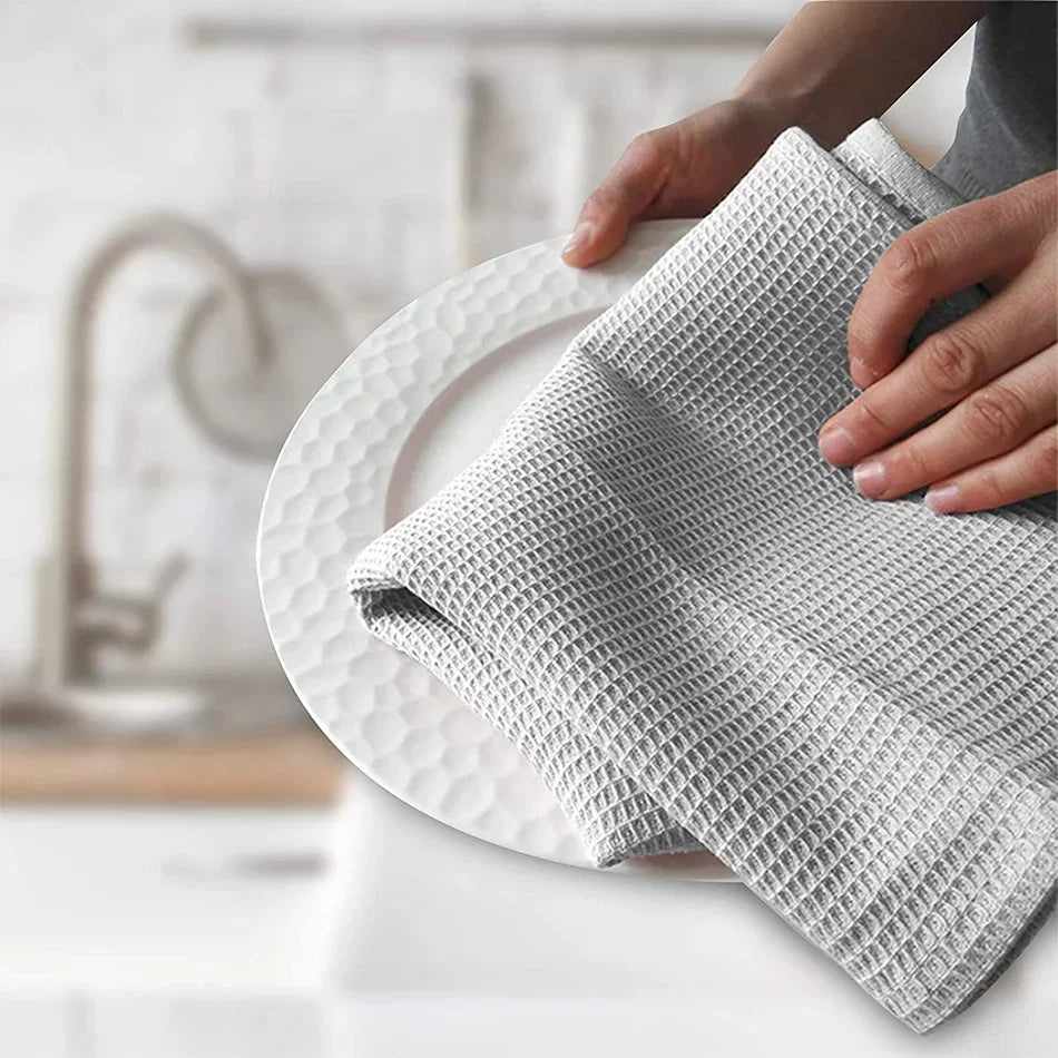 Waffle Weave Kitchen Towels Set of 3, product photo 1