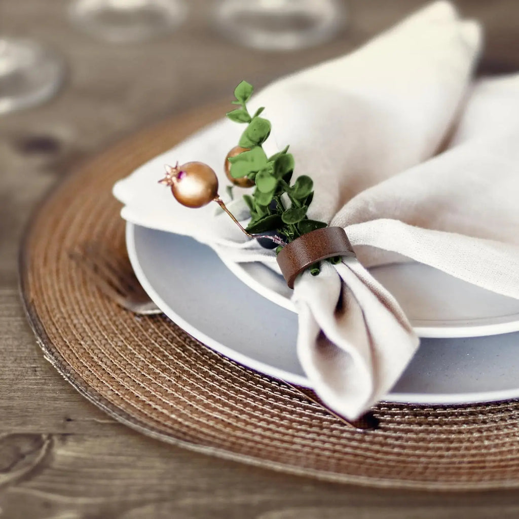 Wooden Napkin Rings Set of 12, product photo 2