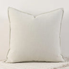 Chenille Throw Pillow Cover, Thick Soft Cushion Case with Flange Edge for Sofa and Bed, Cream, Beige, Olive Green or Caramel