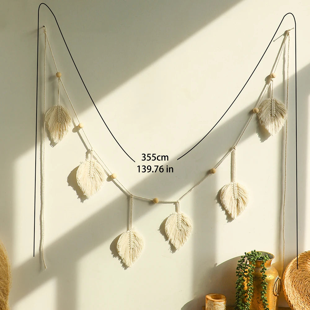 Macrame Leaf Garland, product photo 5