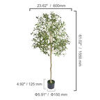 Artificial Olive Tree, Tall Faux Olive Plant in Pot for Living Room, Entryway and Office, 150 or 180 cm
