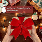 Wired Red Velvet Ribbon, 2 Rolls of Double-Sided Christmas Ribbon for Wreaths, Bows and Gifts