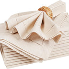 Hemstitched Linen Napkins Set of 6, product photo 2