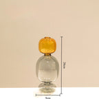 Double-Layer Colored Glass Vase, Minimalist Bud Vase for Flowers and Hydroponic Plants, Three Styles