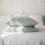 Pure Linen Pillowcases Set of 2, Soft Breathable Envelope Pillowcases for Bed, 50 x 75 cm, Natural, White, Sage Green or Caramel