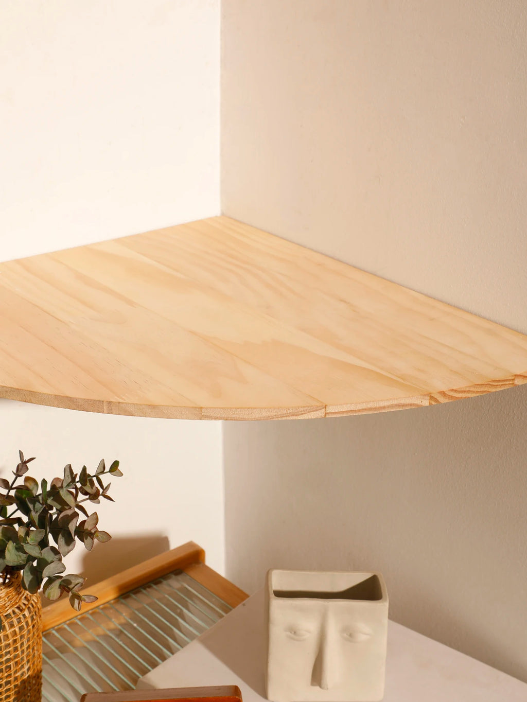Round Wooden Corner Shelf, product photo 4