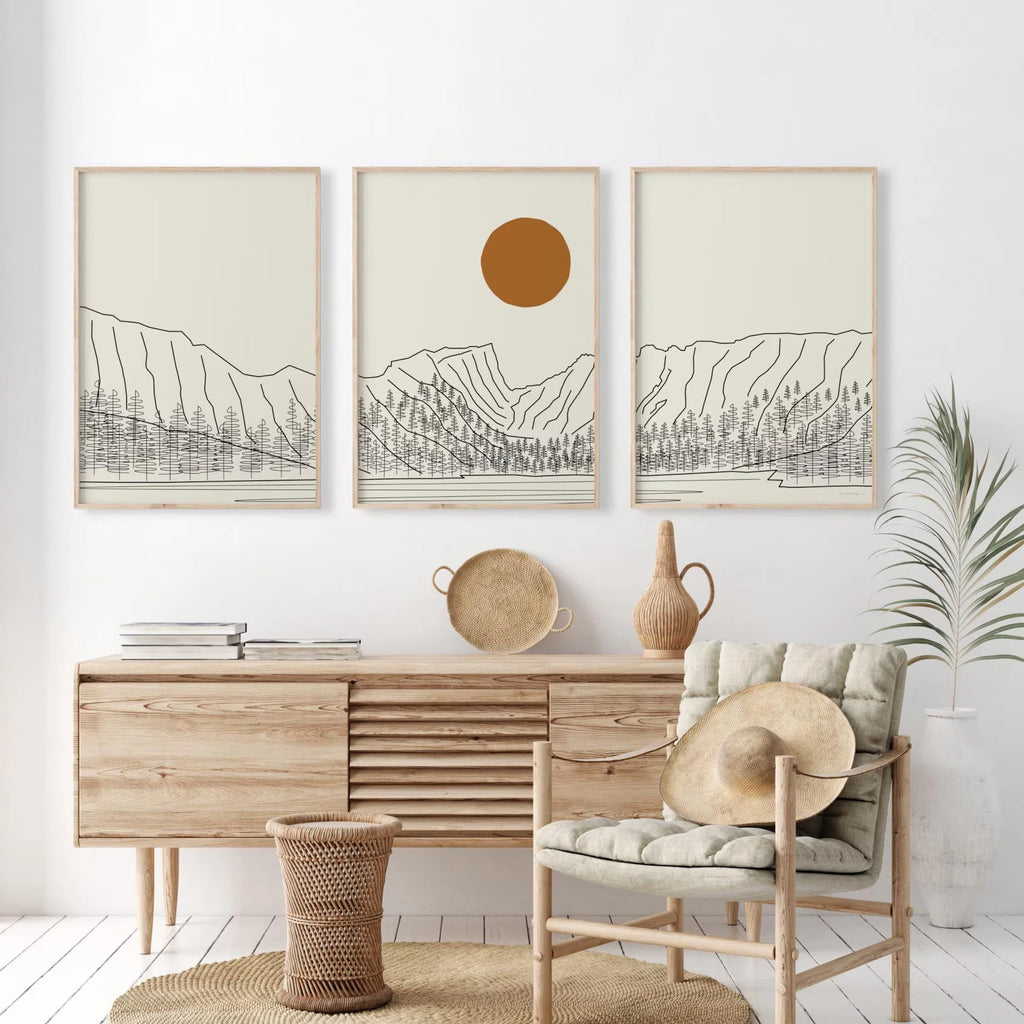 Design 08 alpine line landscape set of 3
