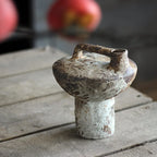 Rustic Ceramic Vase, Rough Pottery Vase for Dried Flowers, Shelf and Mantel, Wide or Tall