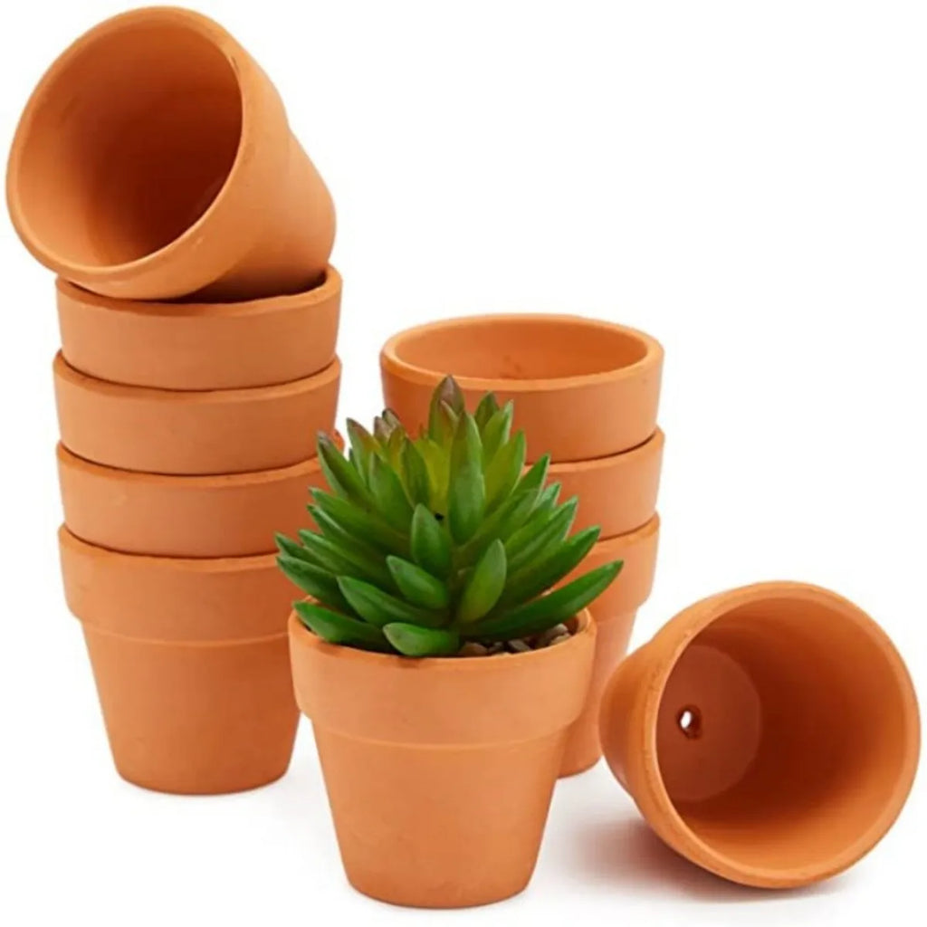 Terracotta Pots Set of 16, 4.5 cm Mini Clay Planters with Drainage Holes for Succulents
