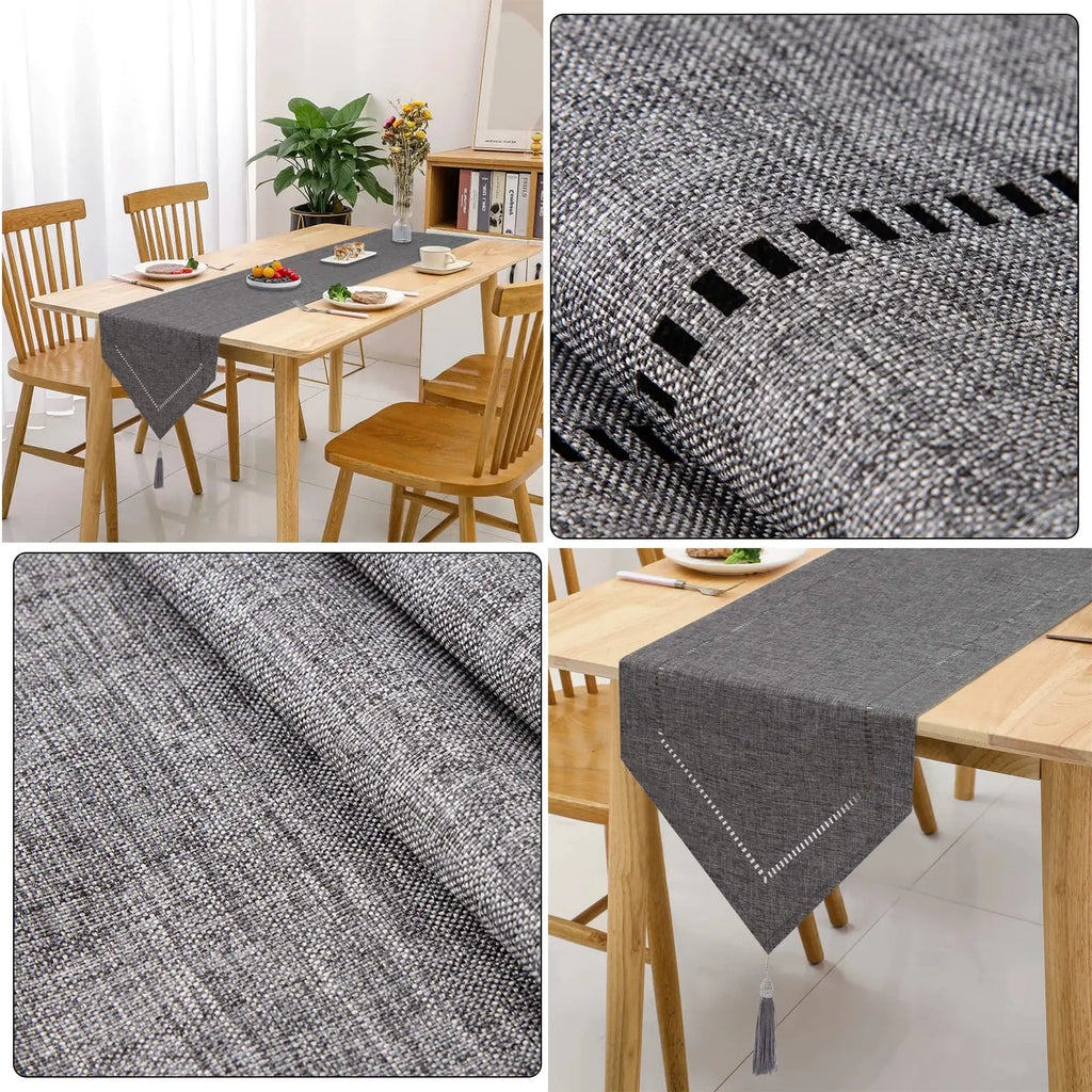 Linen Table Runner with Pointed Ends, product photo 5
