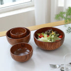 Stackable Solid Wood Bowl, product photo 4