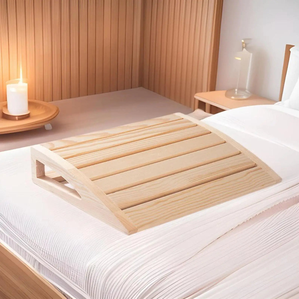 Slatted Wooden Sauna Backrest, product photo 1