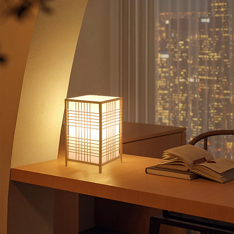 Woven Bamboo Table Lamp, product photo 2