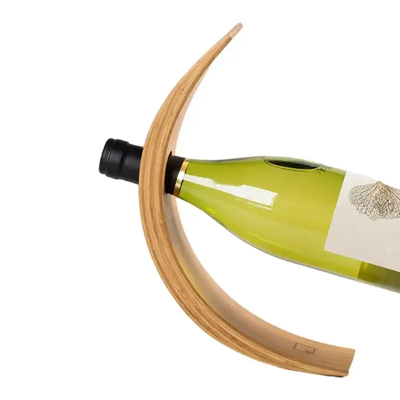 Bamboo Balance Wine Bottle Holder, product photo 2