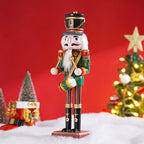 Wooden Nutcracker Soldier, 30 cm Christmas Figurine for Mantel, Shelf and Table, Three Styles