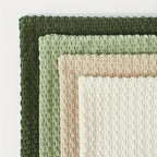 Textured Knit Throw Pillow Cover, Soft Cushion Case with Zipper for Sofa and Bed, Green, Sage Green, White or Beige