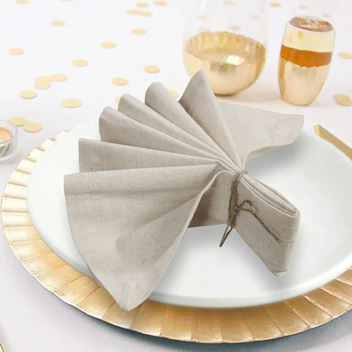 Linen Cotton Napkins Set of 6, product photo 1