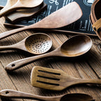 Wooden Cooking Utensil Set of 9 with Holder, product photo 4