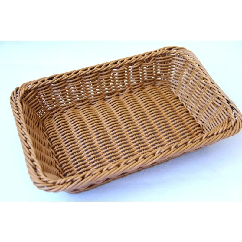 Rectangular Rattan-Style Storage Basket, product photo 4
