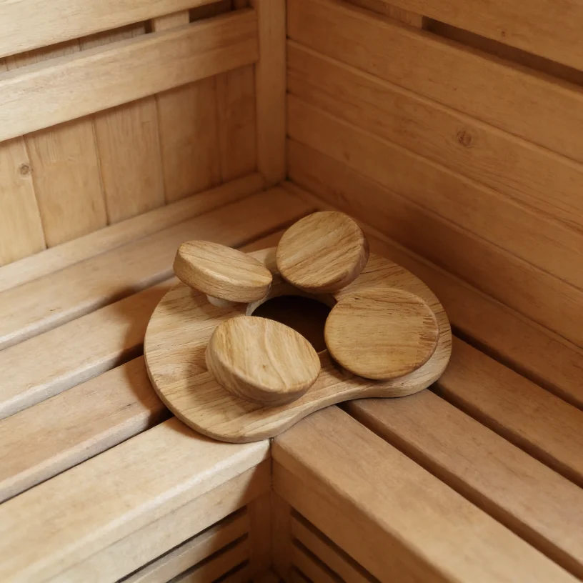 Adjustable Wooden Sauna Headrest, product photo 5