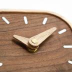 Solid Wood Table Clock with Walnut-Tone Face, Silent Desk Clock for Bedside and Shelf