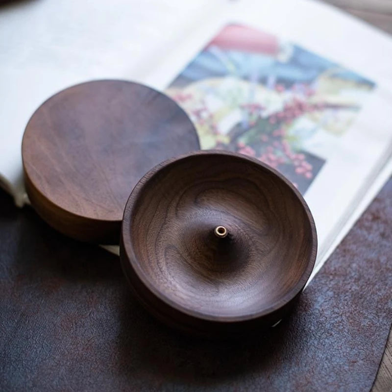 Walnut Incense Holder, product photo 4