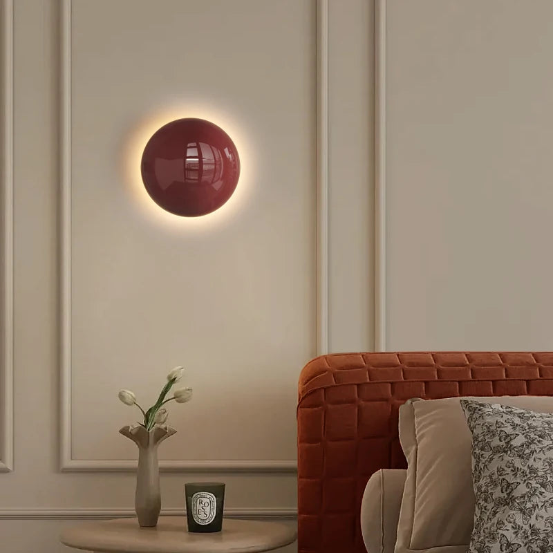 Round Cream Wall Lamp, product photo 2
