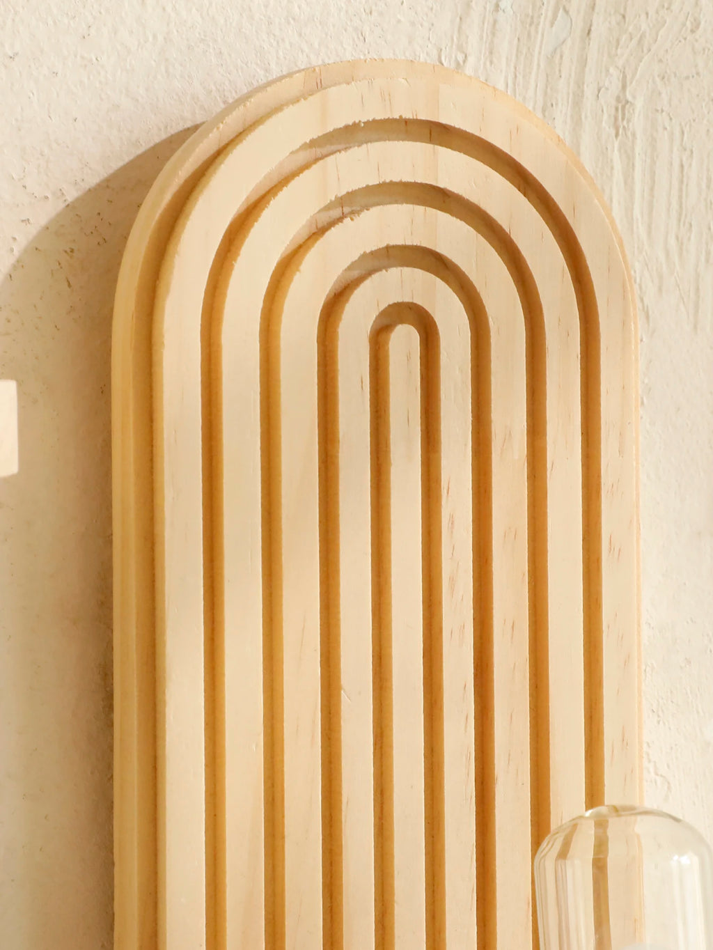 Boho Wooden Wall Shelf, Geometric Arch Floating Shelf for Plants, Books and Decor, Single or Set of 2
