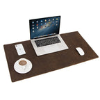 Genuine Leather Desk Pad, Cowhide Desk Mat for Office and Home Desk, Three Sizes