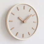 Minimalist Wooden Wall Clock, Silent Japanese-Style Clock for Living Room, Bedroom and Kitchen, Beige or White