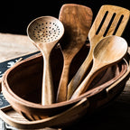 Wooden Cooking Utensil Set of 9 with Holder, product photo 3