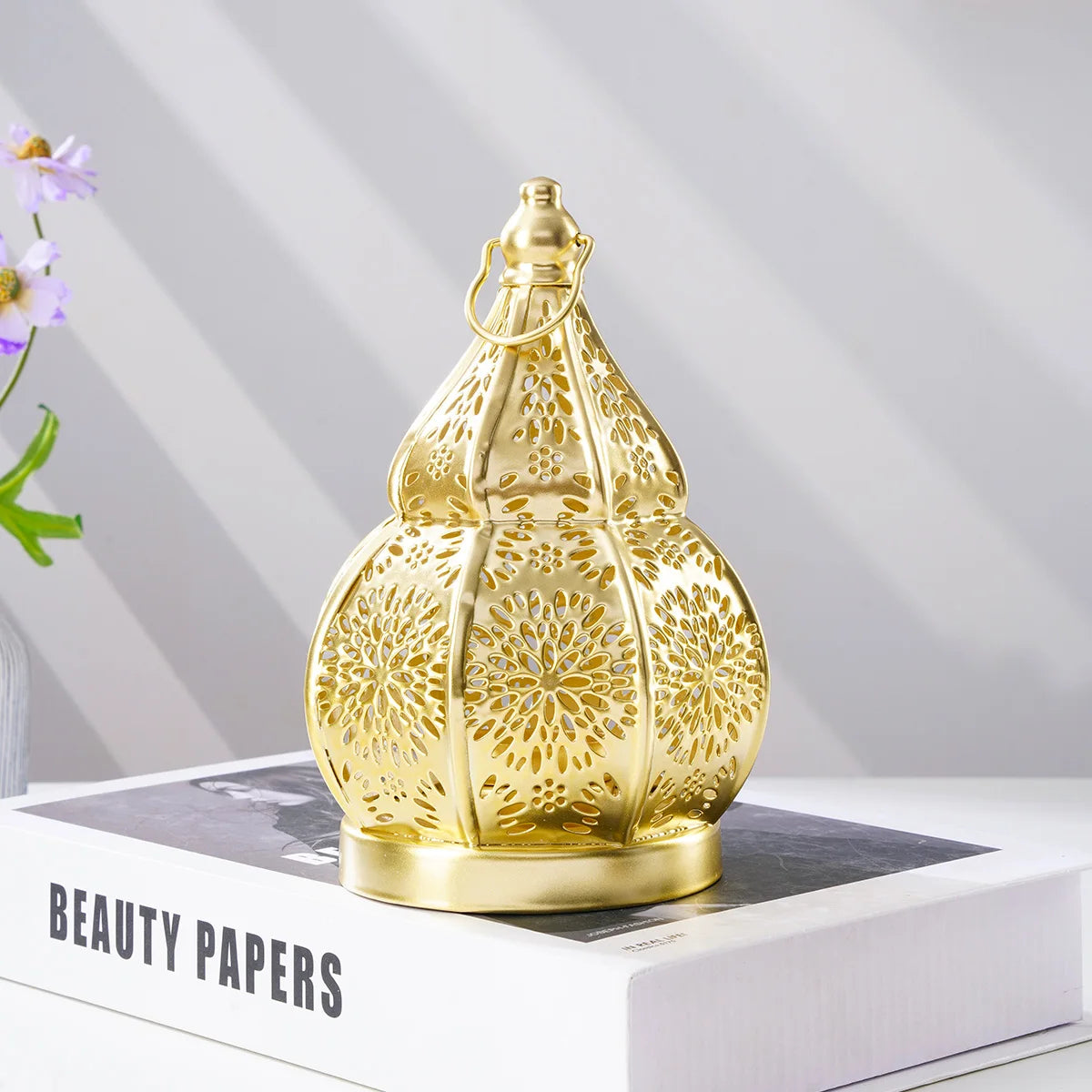Moroccan Iron Lantern Candle Holder, product photo 5
