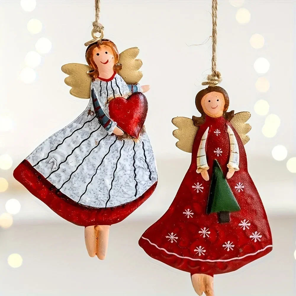 Vintage angel ornaments, set of 4