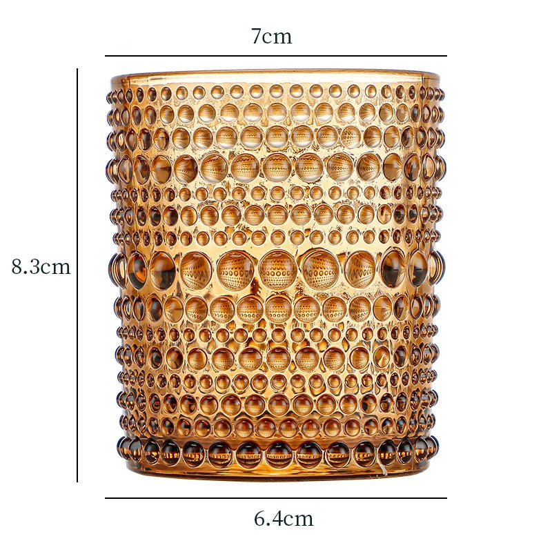Glass Tealight Holder, Windproof Candle Cup for Dining Table and Windowsill, Amber or Green