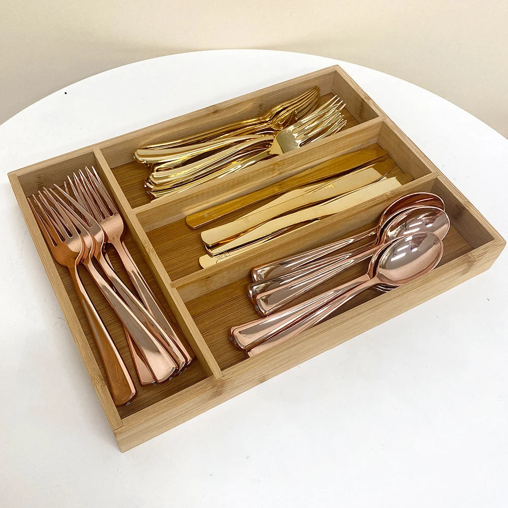 Bamboo Cutlery Drawer Organizer, product photo 3