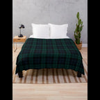 Black Watch tartan throw blanket