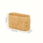 Woven Toilet Paper Basket, Vintage-Style Bathroom Storage Basket for Toilet Rolls and Towels, Natural