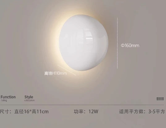 Glossy Sphere Wall Lamp, product photo 6