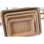 Rectangular Rattan-Style Storage Basket, product photo 2