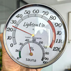 Stainless Steel Sauna Thermometer and Hygrometer, product photo