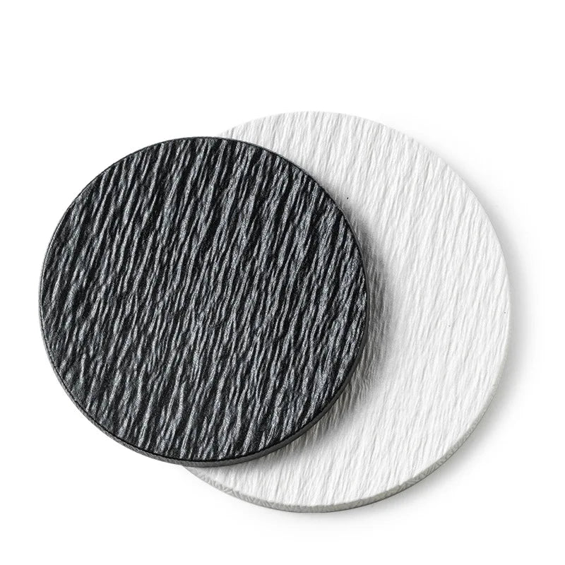 Stone Grain Ceramic Dinner Plate, Rustic Stoneware-Look Serving Plate for Steak, Pasta and Salad, Black or White, Two Sizes