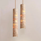 Travertine Tube Pendant Light, product photo 1