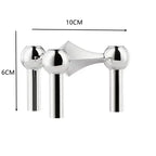 Silver molecular candle holder, one piece, 10 cm wide and 6 cm high