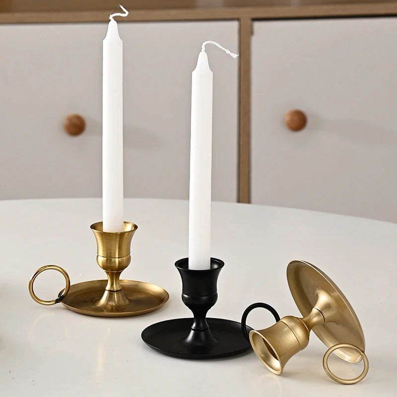Metal Chamberstick Candle Holder with Handle, product photo 2