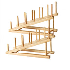 Bamboo Dish Drying Rack, Plate Rack for Plates, Lids, Cutting Boards and Books, Single or Set of 2