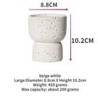 Cement Tealight Holders, Minimalist Concrete Candle Cups for Coffee Table, Bathroom and Bedroom, Beige White or Dark Grey, Small or Large