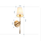 Brass Wall Sconce with Linen Shade, product photo 6