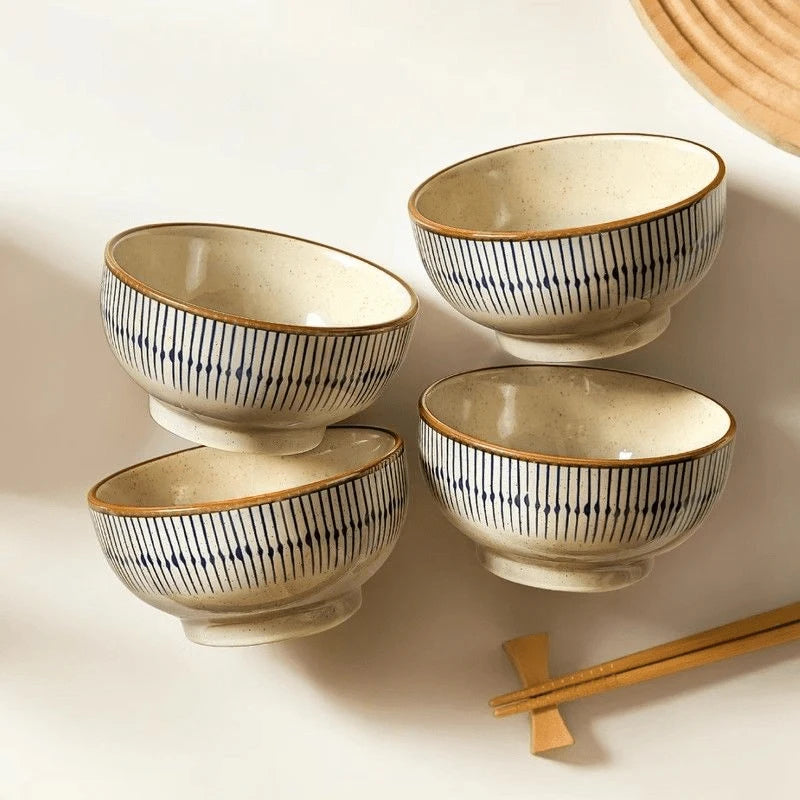 Small Ceramic Bowls, 11.5 cm Thick Bowls for Rice, Dessert, Soup and Dips, Set of 2 or 4