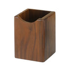 Wooden Pen Holder, Desk Organizer Cup for Pens, Brushes and Office Supplies
